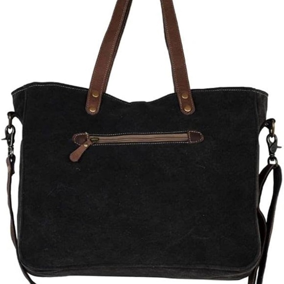 Myra Boho Floral Messenger Tote Bag - Picture 2 of 3